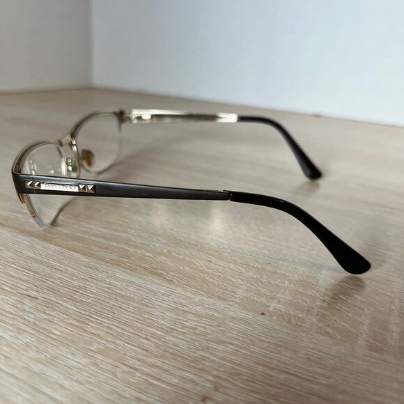 Jimmy Choo 58 FZ6 Eyeglasses Brown Gold Frames Only Metal Half Rim 54-16-135 main image 4